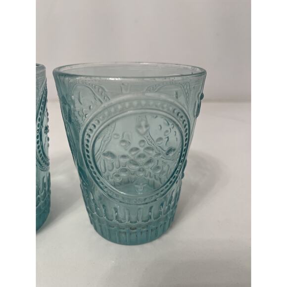 Bormiolo Rocco Romantic Bohemian Green Drinking Glasses 3 Glasses 10 oz ea. - Picture 4 of 7